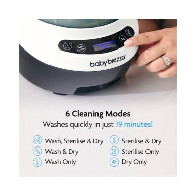 BABY BREZZA BUTELIUKŲ PLOVYKLA WASHER PRO SU STERILIZAVIMO IR DŽIOVINIMO FUNKCIJA WHITE 3 BABY BREZZA BUTELIUKŲ PLOVYKLA WASHER PRO SU STERILIZAVIMO IR DŽIOVINIMO FUNKCIJA WHITE 3