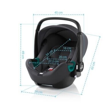 Britax Römer automobilinė kėdutė Baby-Safe 3 i-Size, Midnight Grey 3