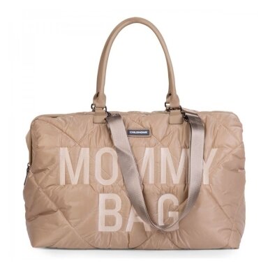 CHILDHOME mamos reikmenų krepšys MOMMY BAG, PUFFERED - BEIGE CHILDHOME mamos reikmenų krepšys MOMMY BAG, PUFFERED - BEIGE