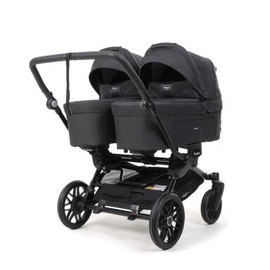 Emmaljunga Double Sento Outdoor Black Tik lopšių ir važiuoklės komplektas Emmaljunga Double Sento Outdoor Black Tik lopšių ir važiuoklės komplektas
