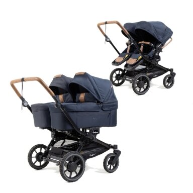 Emmaljunga Double Sento Outdoor Dark Navy Universalus vežimėlis dvynukams ar pametinukams Emmaljunga Double Sento Outdoor Dark Navy Universalus vežimėlis dvynukams ar pametinukams