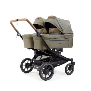 Emmaljunga Double Sento Outdoor Olive Tik lopšių ir važiuoklės komplektas Emmaljunga Double Sento Outdoor Olive Tik lopšių ir važiuoklės komplektas