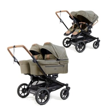Emmaljunga Double Sento Outdoor Olive Universalus vežimėlis dvynukams ar pametinukams Emmaljunga Double Sento Outdoor Olive Universalus vežimėlis dvynukams ar pametinukams