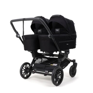 Emmaljunga Double Sento Urban Black Tik lopšių ir važiuoklės komplektas Emmaljunga Double Sento Urban Black Tik lopšių ir važiuoklės komplektas