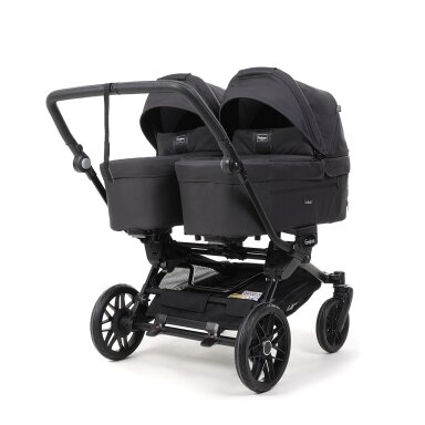 Emmaljunga Double Sento Urban Graphite Tik lopšių ir važiuoklės komplektas Emmaljunga Double Sento Urban Graphite Tik lopšių ir važiuoklės komplektas