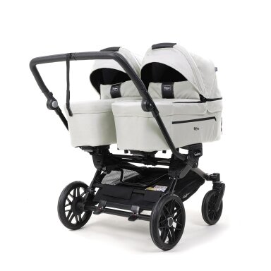 Emmaljunga Double Sento Urban Pearl Tik lopšių ir važiuoklės komplektas