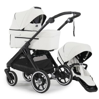 Emmaljunga Sento LUX Polar White Leatherette 2in1 Universalus vežimėlis