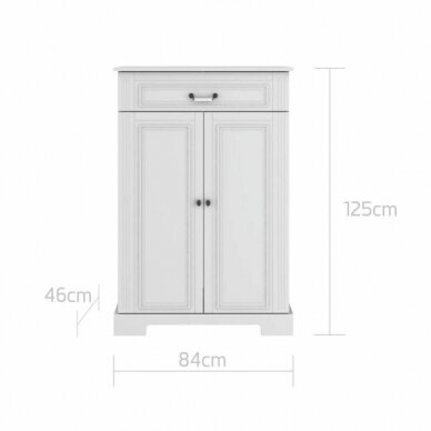 INES elegantiškai balta 2 durų spintelė 5