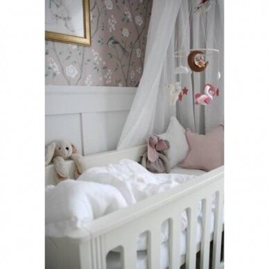 INES elegantiškai baltos spalvos vaikiška lovytė 60x120 5