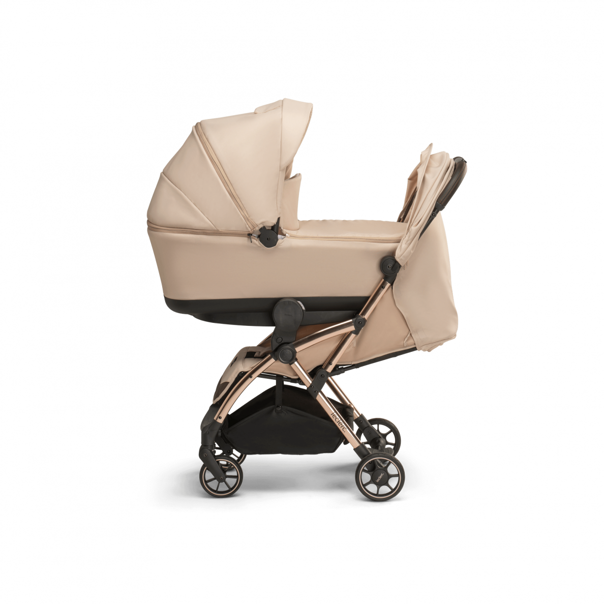 Leclerc Baby Influencer Sand chocolate 2in1 Universalus vežimėlis 1 Leclerc Baby Influencer Sand chocolate 2in1 Universalus vežimėlis 1