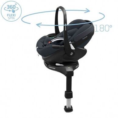 Maxi-Cosi Pebble 360 Pro Essential Black automobilinė kėdutė + FamilyFix 360 Pro bazė 5