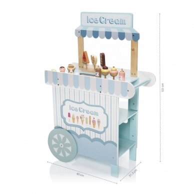 Medinis žaislas ledų vežimėlis parduotuvė 10