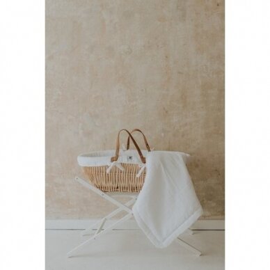 Rinkinys: Mozės krepšys Percy su čiužiniu+stovas+tekstilė Snow 3