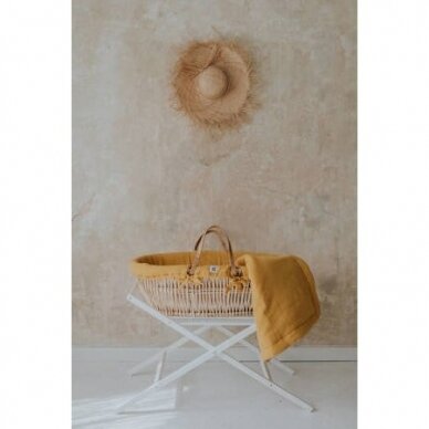 Rinkinys: Mozės krepšys Percy su čiužiniu+stovas+tekstilė Honey 2