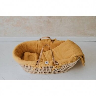 Rinkinys: Mozės krepšys Percy su čiužiniu+stovas+tekstilė Honey 3