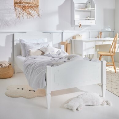 ROYAL nesenstančio stiliaus balta lova 90x200
