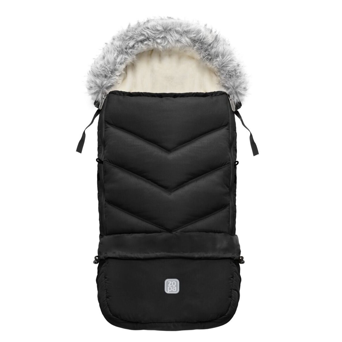 Universalus žieminis miegmaišis Fluffy Combi, Night Black