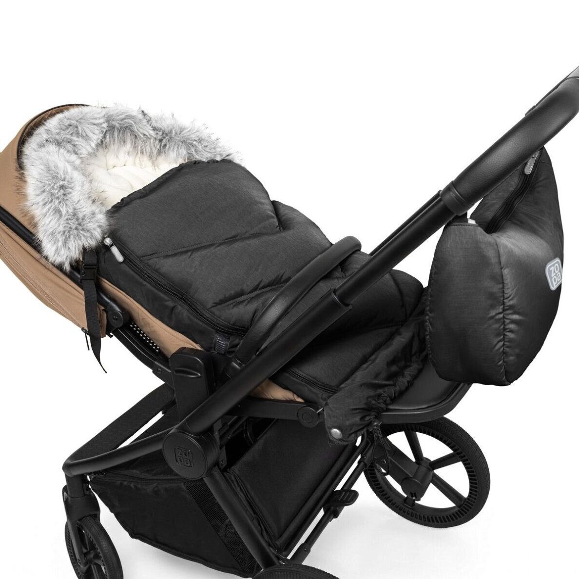 Universalus žieminis miegmaišis Fluffy Combi, Night Black 4 Universalus žieminis miegmaišis Fluffy Combi, Night Black 4
