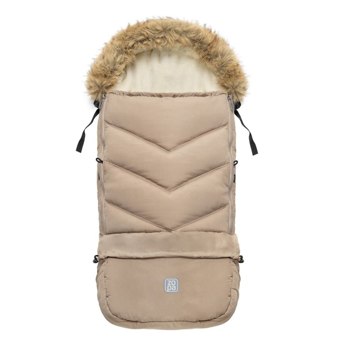 Universalus žieminis miegmaišis Fluffy Combi, Creamy Beige Universalus žieminis miegmaišis Fluffy Combi, Creamy Beige