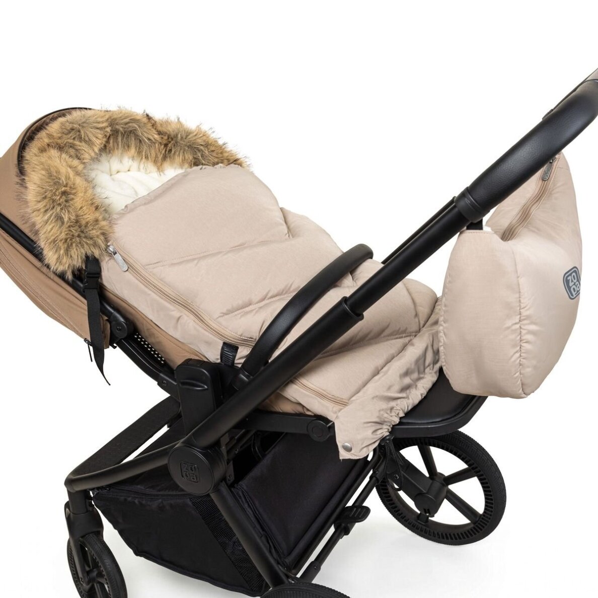 Universalus žieminis miegmaišis Fluffy Combi, Creamy Beige 3