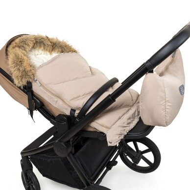 Universalus žieminis miegmaišis Fluffy Combi, Creamy Beige 3