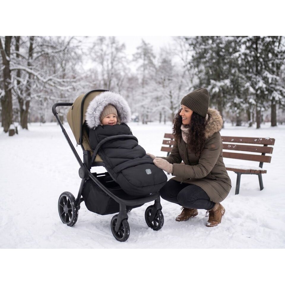 Universalus žieminis miegmaišis Fluffy Combi, Night Black 5