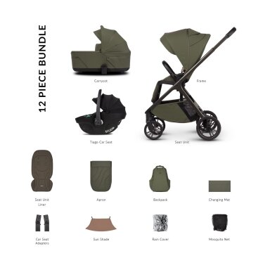 Venicci TILA Olive Universalus vežimėlis 3in1 sulankstomas kartu su lopšiuku Venicci TILA Olive Universalus vežimėlis 3in1 sulankstomas kartu su lopšiuku