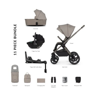 Venicci UPLINE 2 Taupe universalus vežimėlis 4in1, 11 dalių rinkinys Venicci UPLINE 2 Taupe universalus vežimėlis 4in1, 11 dalių rinkinys